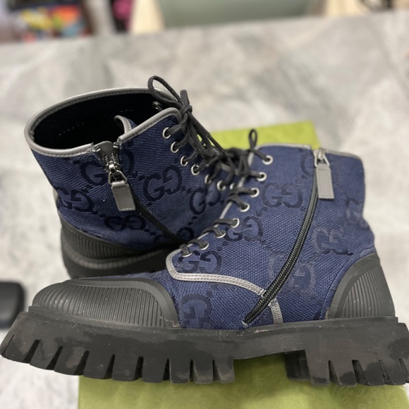 Gucci 699970 GG Supreme Canvas Monogram Men's Boots USA 9 - Picture 8 of 8